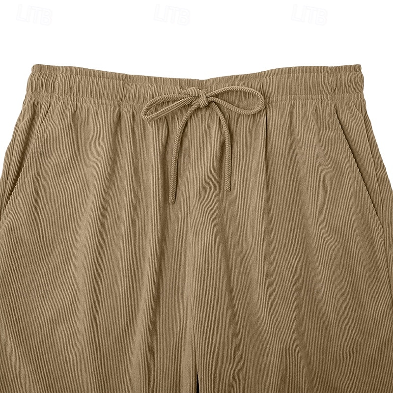 Męskie Szorty Letnie szorty Szorty na co dzień Sztruksowe szorty Ściągana na sznurek Kieszeń Elastyczny pas Równina Komfort Oddychający Krótki Na zewnątrz Urlop Sportowy Codzienny Czarny Jasnozielony 2026 - $20.99 –P16