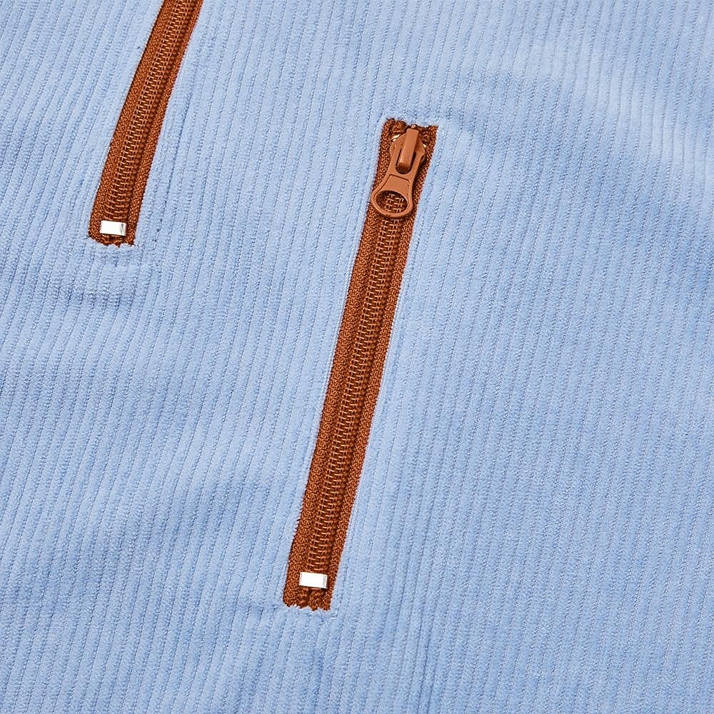 Муж. Вельветовая рубашка Футболка Рубашка с длинным рукавом Длинный рукав Молния Осень Зима Контрастных цветов Повседневные Текстурированный На каждый день 2026 - $25.99 –P5