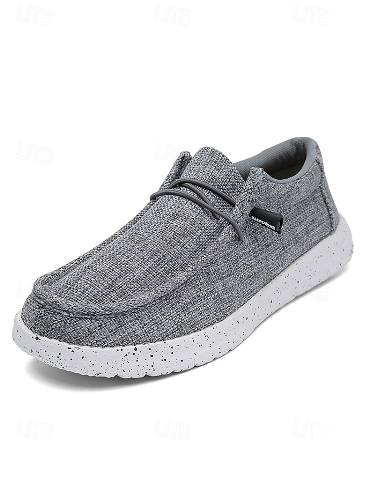 Beige espadrille slip-ons voor heren, ademend bovenwerk van textiel, comfortabele jute zool, casual stijl voor eiland- en cruisevakanties, strand- en resortactiviteiten. 2026 - $42.99 –P5