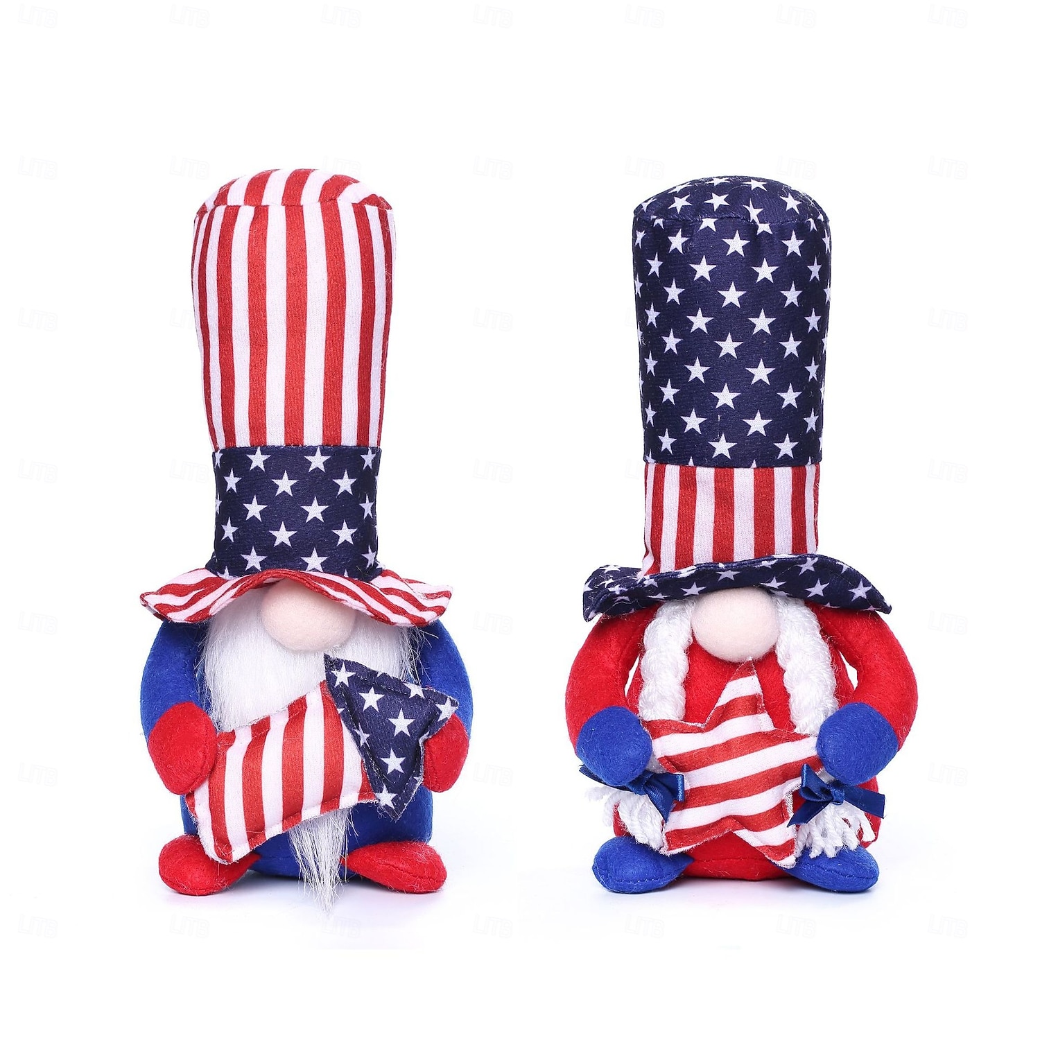 250 Years Independence Day Striped Pentagram Rudolf Dwarf Faceless Doll Decoration 2026 - $13.99 –P5