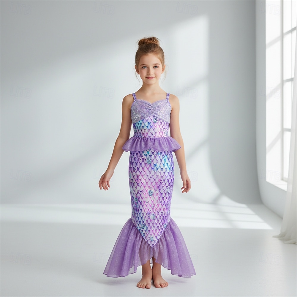 Sirena Principessa Sirena Vestito Costume per festa a tema Cosplay for Ragazze Bambini Carnevale Mascherata Feste Ferie del 2026 a $23.99 –P1