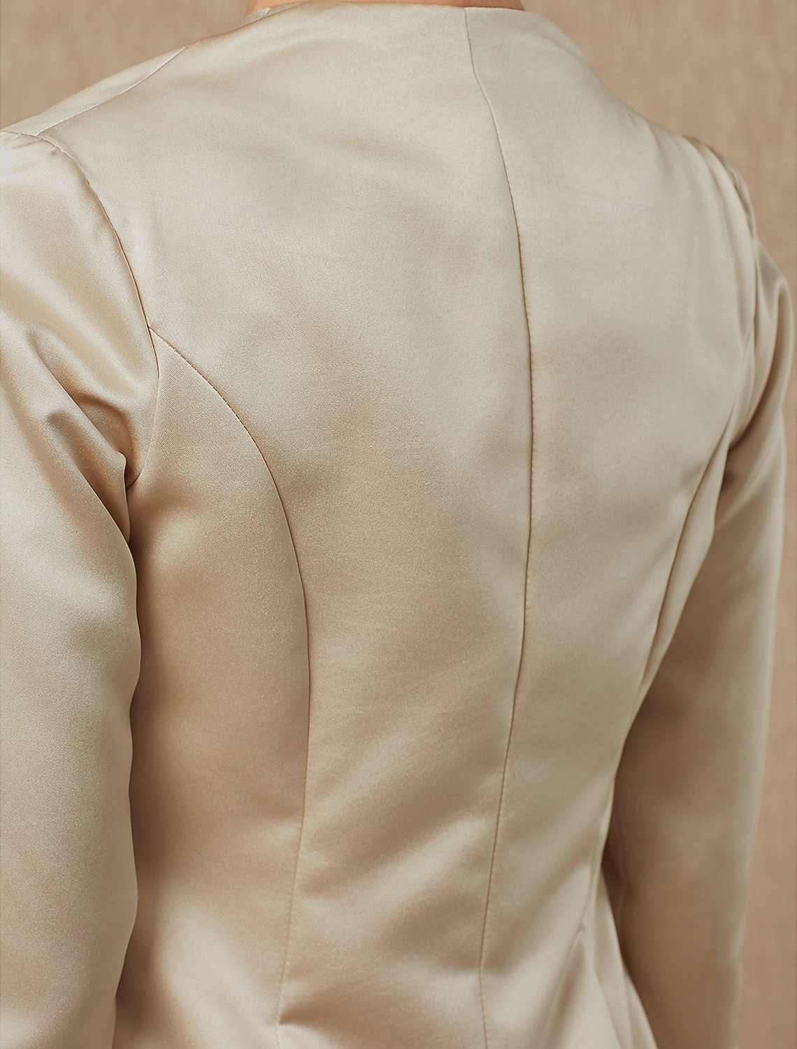 كم طويل معاطف / جواكيت دانتيل / ساتان زفاف / حفل / مساء مشد نسائي مع دانتيل / زينة / زر 2026 - $60.99 –P6