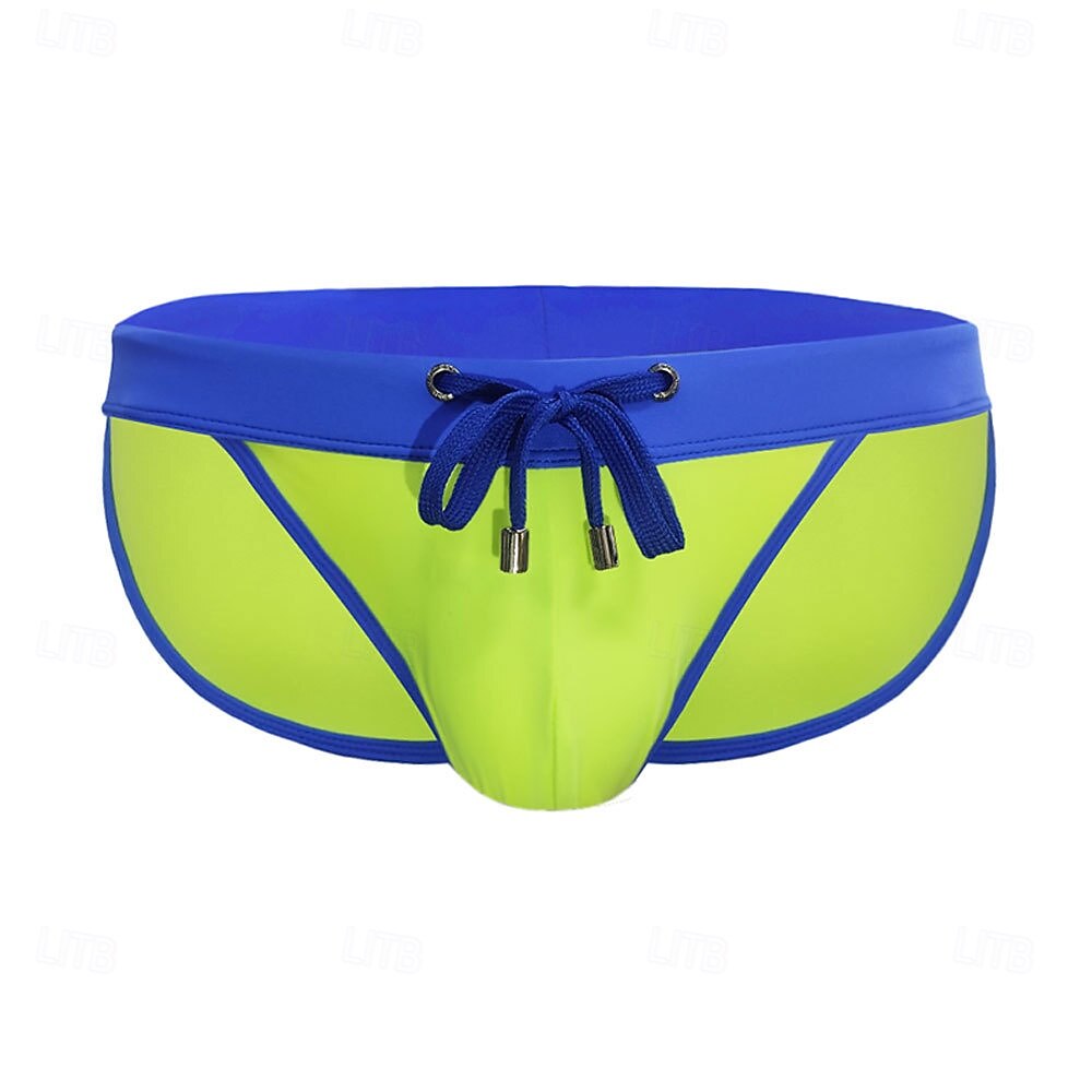 Férfi Úszónadrágok Fürdőnadrág Boxer fazonú fürdőnadrágok Színblokkolás Zsinór Gyors szárítás Rugalmas Légáteresztő Alsók Szörfözés Vízi sportok Úszás Nyár 2026 - $13.99 –P40