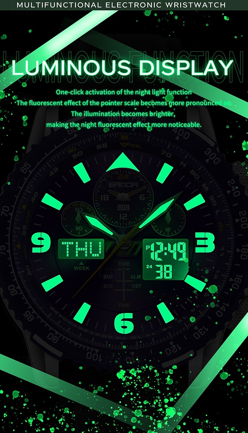 SANDA Men Digital Watch Luxury Outdoor Fashion Luminous Stopwatch Alarm Clock Calendar Stainless Steel Watch 2026 - $47.99 –P4