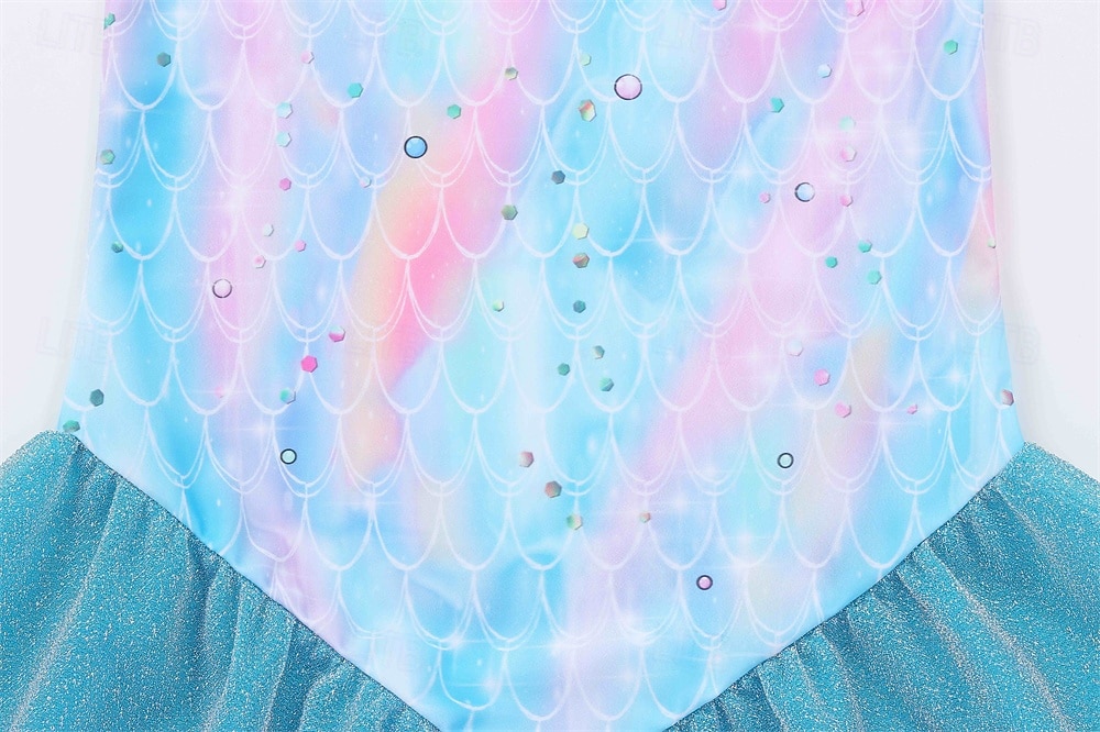 sereia Princesa sereia Vestidos Fantasia de festa temática Fantasias for Para Meninas Crianças Carnaval Baile de Máscaras Festa Feriado de 2026 por $23.99 –P6