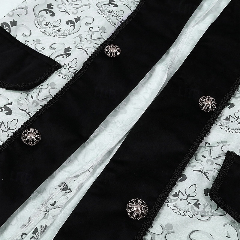 Rokoko Mittelalterlich Renaissance Mantel Ausgefallene Kostüme Halskrause langarm Edelmann Königliche Kleidung Kostüm Herren Fantasie Halloween Karneval Leistung LARP Renaissance-Messe Erwachsene 2026 - $60.99 –P16