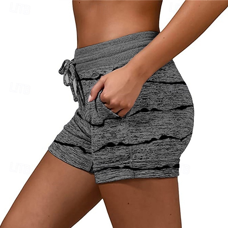 Damen Jogginghose Chinos Shorts Urlaub Mode Streetwear Kurz Hohe Taille Gestreift Elastischer Bund Drucken Bequem Komfort Weich Dehnbar Outdoor Urlaub Straße Blau Hellgrau Königliches Blau Purpur 2026 - $16.99 –P2