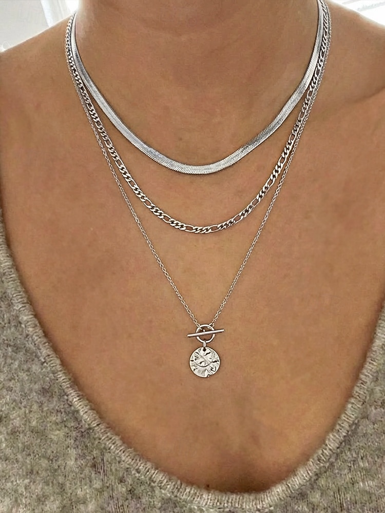 Dámský náhrdelník z bohémské slitiny, zlatá a stříbrná barva, ideální na dovolenou i běžné nošení. 2026 - $7.99 –P3