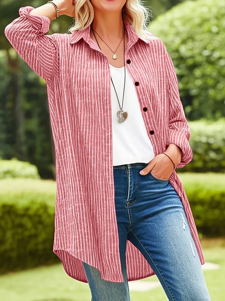 Γυναικεία Casual πουκάμισο Πουκάμισο με κουμπιά Μπλούζα Κουμπιά Στάμπα Καρό Στυλάτο Βασικό Καθημερινό Μακρυμάνικο Απορρίπτω Μακριές μπλούζες Καθημερινά ΕΞΩΤΕΡΙΚΟΥ ΧΩΡΟΥ Αργίες 2026 - $24.99 –P7