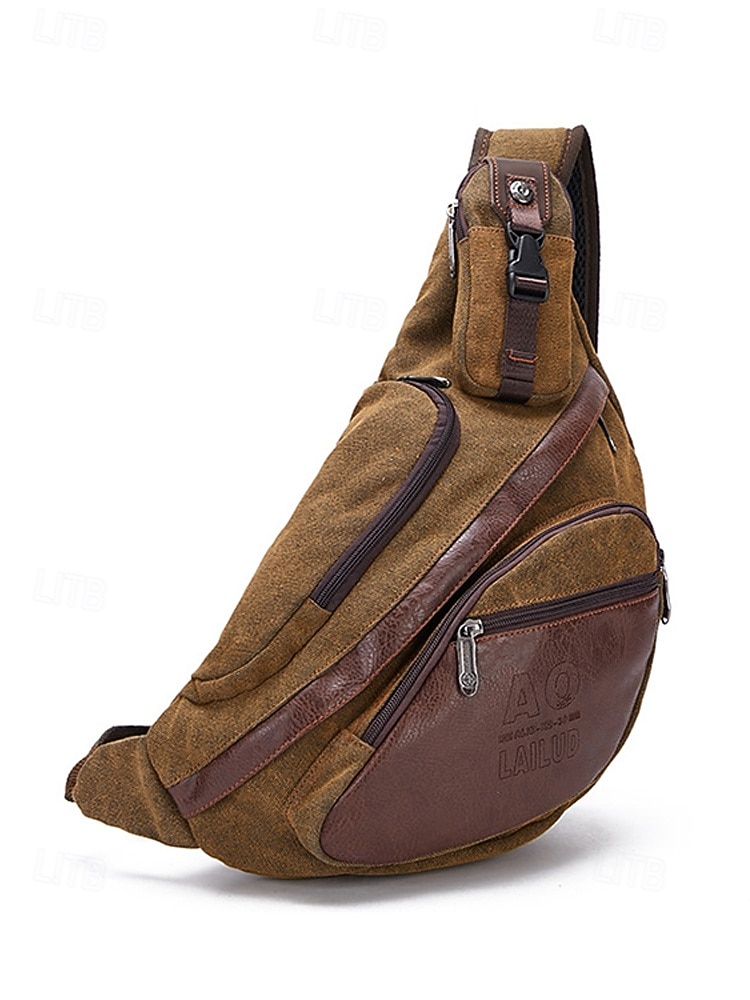 Borsa a tracolla da uomo in tela, zaino casual a tracolla di grande capacità, zaino sportivo vintage da esterno per viaggi quotidiani, escursionismo, ciclismo, palestra, lavoro e uso quotidiano casual del 2026 a $32.99 –P4