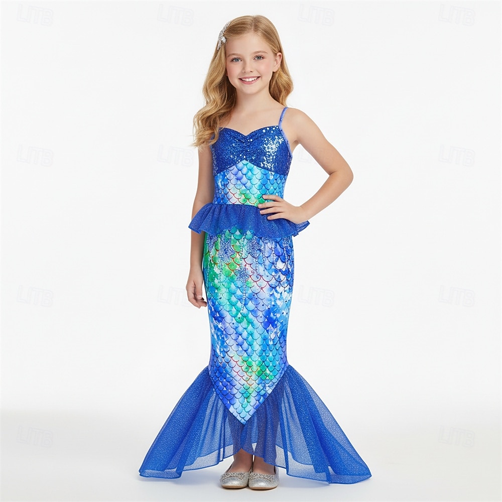 Sirena Principessa Sirena Vestito Costume per festa a tema Cosplay for Ragazze Bambini Carnevale Mascherata Feste Ferie del 2026 a $23.99 –P1