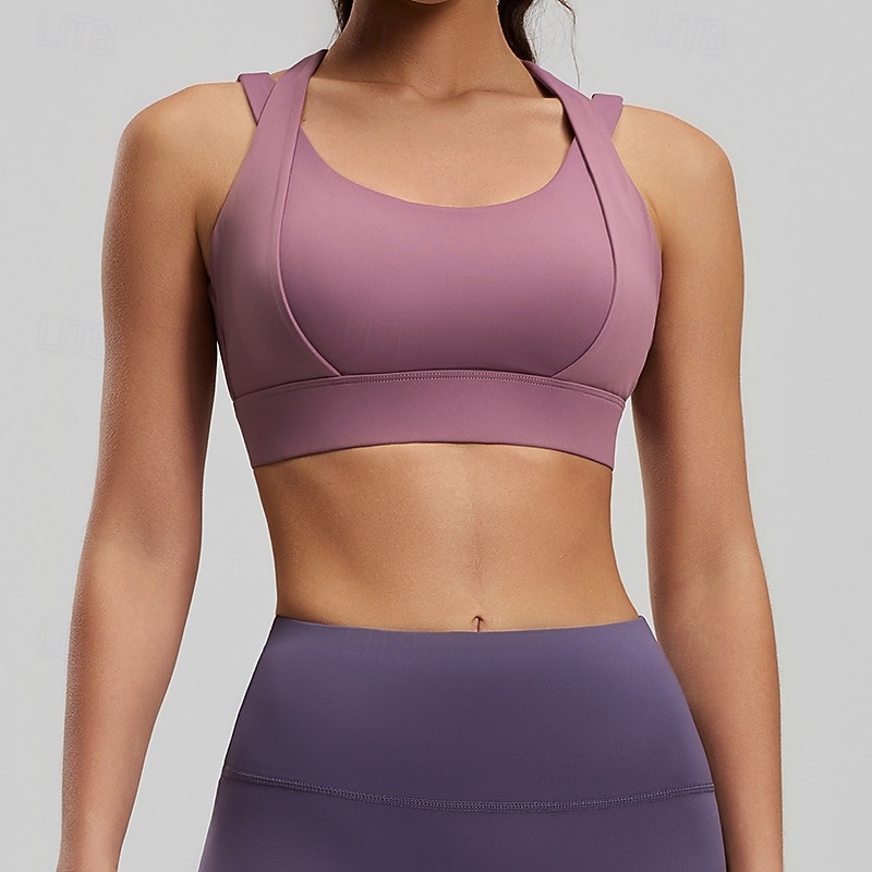 Dámské Orta Destek Vyztužený nátělník Běžecká podprsenka Štíhlý Podprsenka nahoře S vycpávkou Tělocvična Cvičení Běh Lehká váha Elastický Prodyšné Černá Modrá Fialová Jednobarevné 2026 - $17.99 –P2