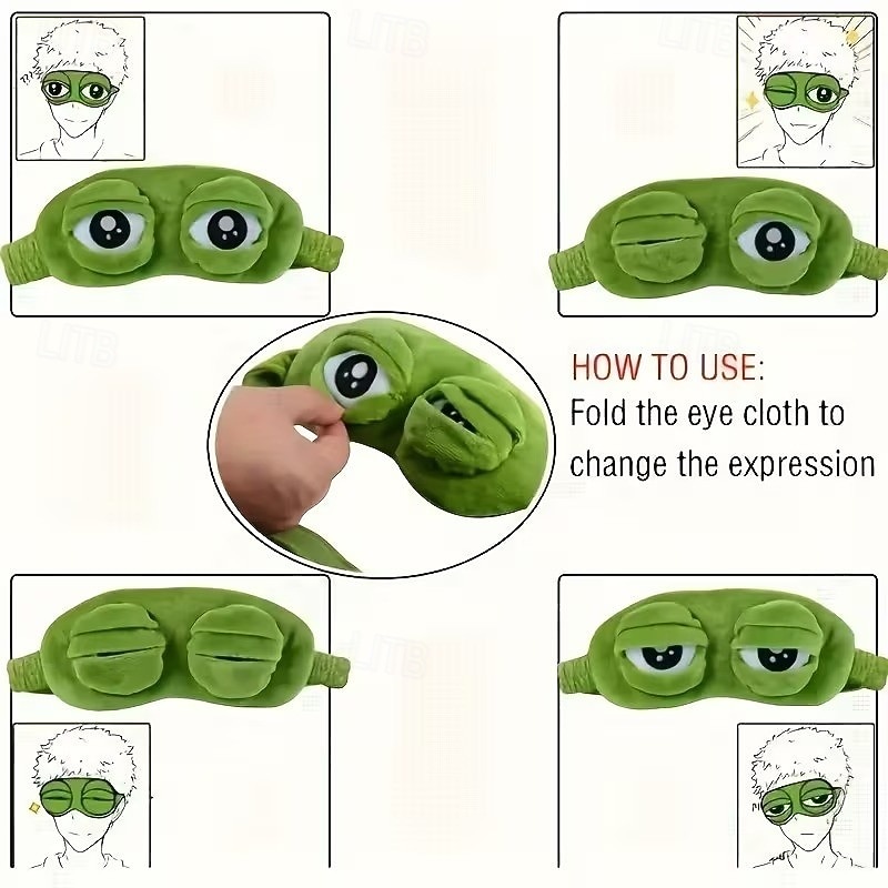 1 maschera per dormire morbida a forma di rana, comoda protezione per gli occhi durante i pisolini, le interruzioni di corrente e un sonno ristoratore, materiale senza lanolina per pelli normali. del 2026 a $9.49 –P5