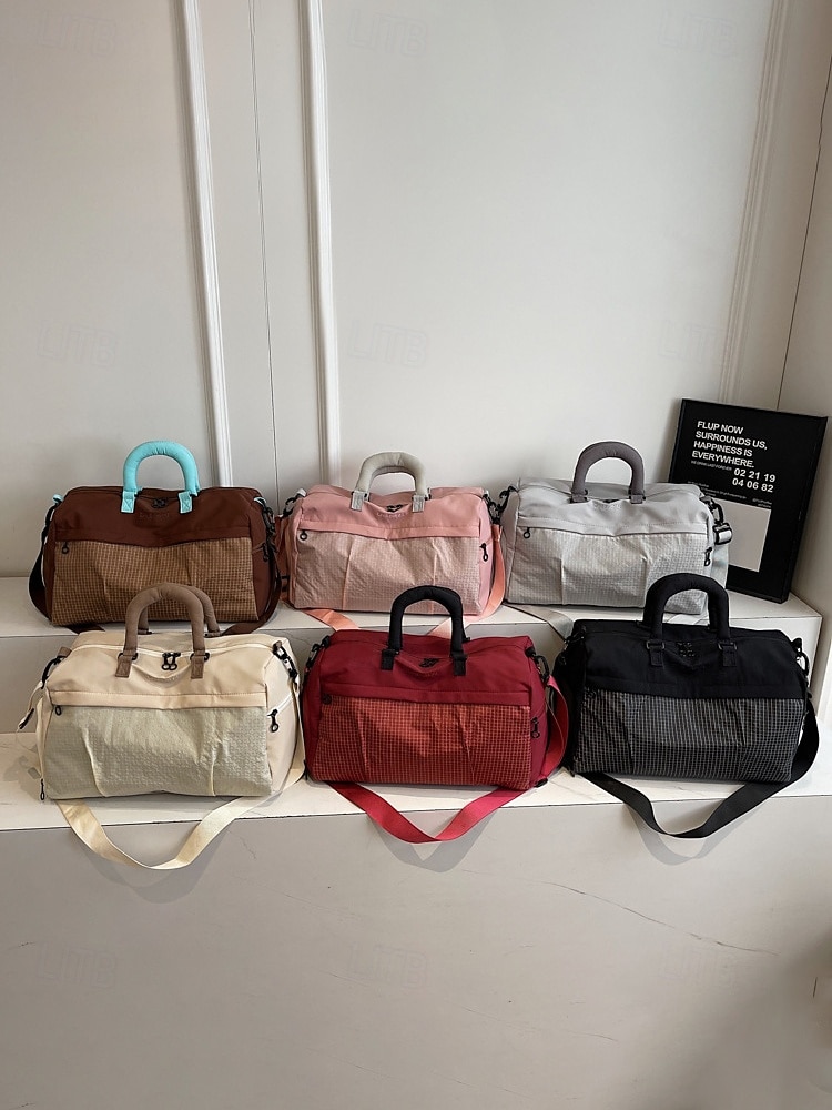Γυναικεία πολύχρωμη αδιάβροχη τσάντα duffle από πολυεστέρα, μεγάλης χωρητικότητας, ρυθμιζόμενο λουράκι, ιδανική για διακοπές, καθημερινή χρήση και αθλητικές δραστηριότητες 2026 - $19.99 –P4