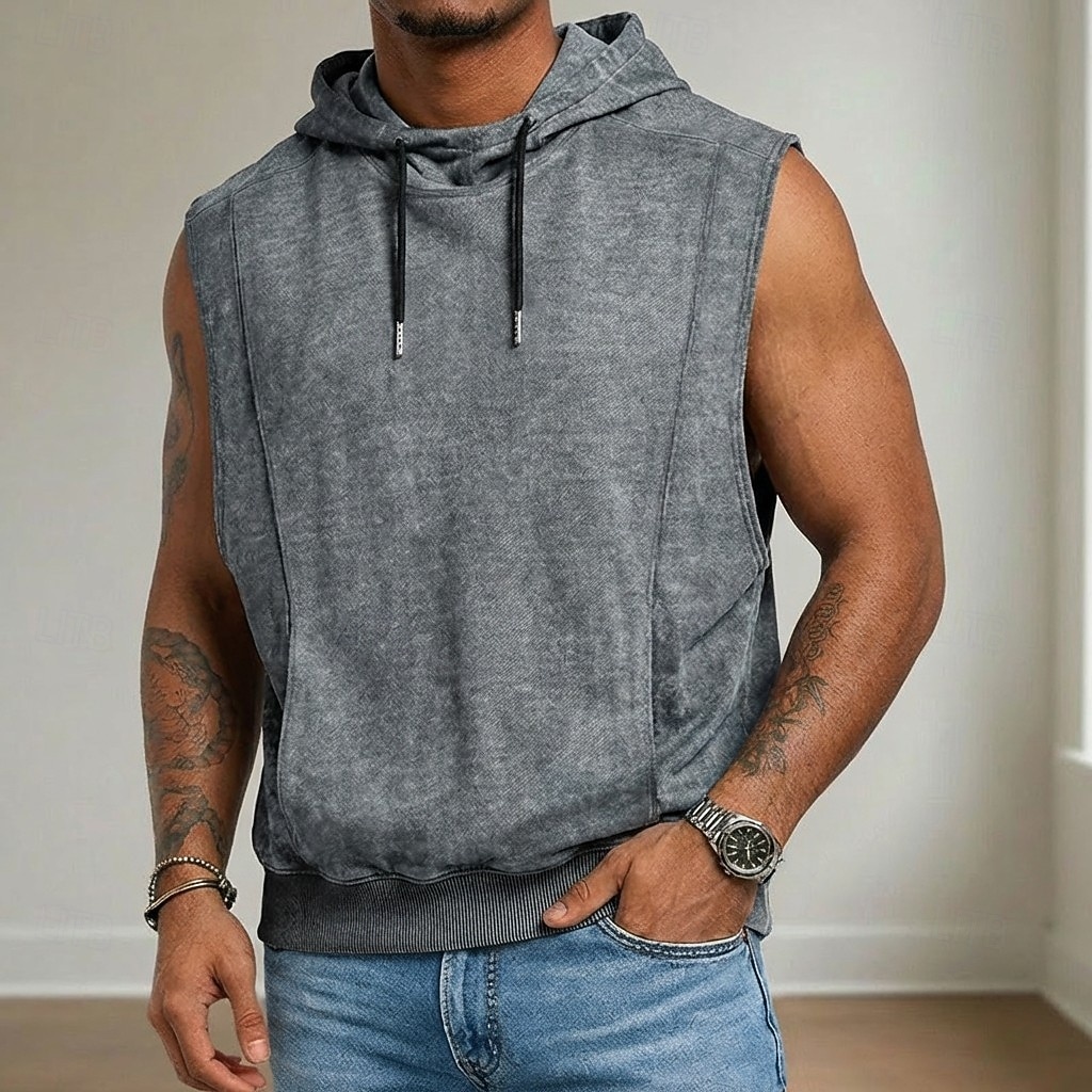 SoftFade™ Pánský tank top vest top s kyselinovým praním bezrukávová mikina bezrukávová léto jaro vintage ležérní s tkanicemi ležérní sportovní oblečení černá námořnická modrá zelená tričko pro muže 2026 - $19.99 –P1