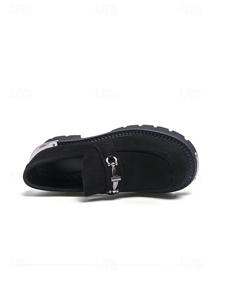 mocassini da uomo in pelle scamosciata marrone, elegante design slip-on con suola spessa, perfetti per matrimoni in giardino, eventi formali all'aperto e celebrazioni eleganti del 2026 a $54.99 –P8