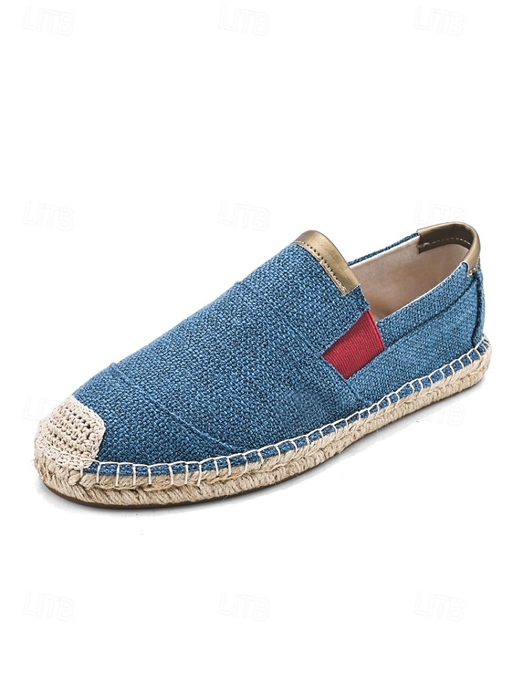 Espadrilles bleues pour homme, faciles à enfiler, légères et respirantes, au design décontracté et élégant, idéales pour les vacances en plein air et les aventures estivales. de 2026 ? $46.99 –P6