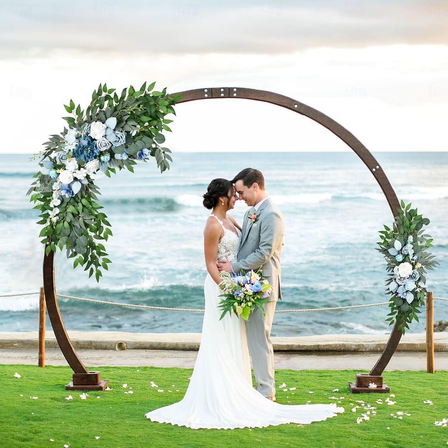 5 ks umělých stonků listů eukalyptu, svatební imitace jujube &banyánové listy, zeleň, větve, umělé rostliny ve stylu jarního lesa do bytové dekorace vázy 2026 - $20.99 –P8