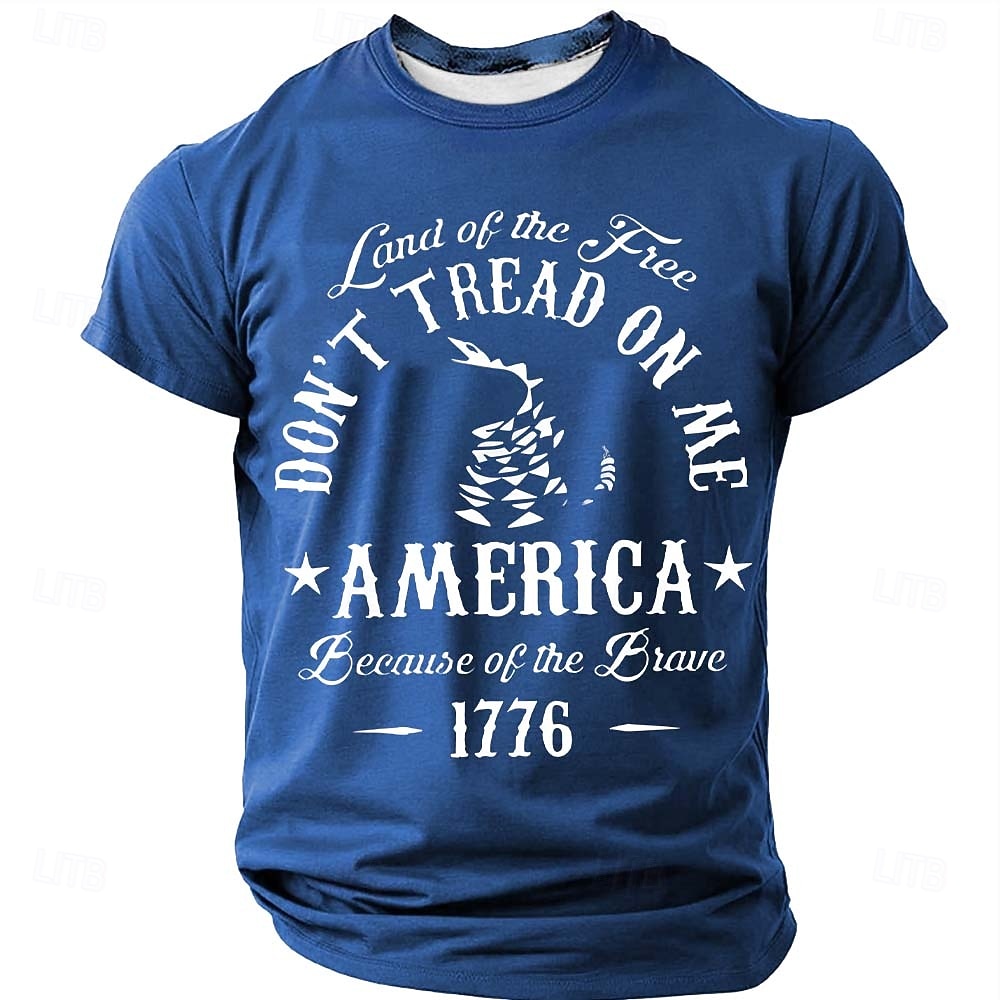 4 juli 2026 250:e minnesdagen mäns patriotisk patriot crew neck kortärmad t-shirt casual 2026 - $21.99 –P2