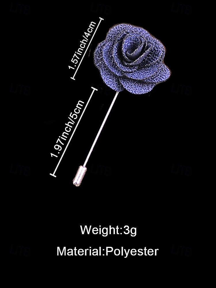 Мужская брошь ручной работы в виде розы для лацкана — элегантная бутоньерка из полиэстеровой ткани в виде цветка для свадеб, аксессуаров для костюмов жениха и шаферов, выпускных вечеров и вечеринок — стильная цветочная брошь в нескольких цветах. 2026 - $7.99 –P11