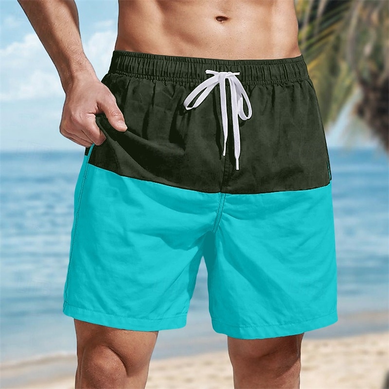 Men's Swim Trunks Boxer Swim Shorts Shorts Color Block Plain Comfort Breathable Above Knee Casual Beach Swimming Vacation Fashion Navy Blue Red Micro-elastic 2026 - $22.99 –P5