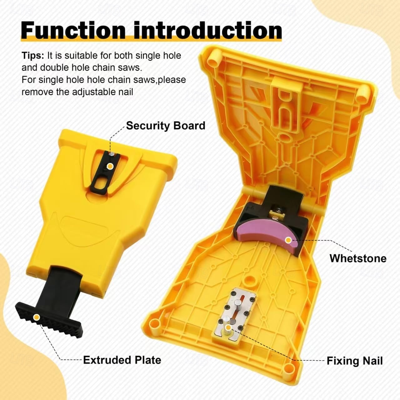 точилка для зубьев бензопилы, прочная, простая в использовании, мощная, острая, с креплением на шину, быстрая заточка, инструменты для заточки цепей бензопилы с точильными камнями. 2026 - $15.99 –P2
