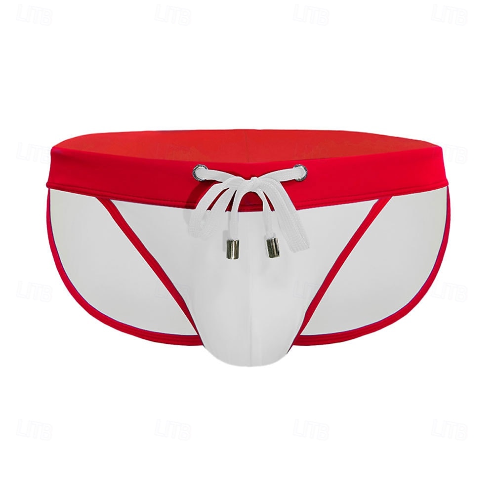 Férfi Úszónadrágok Fürdőnadrág Boxer fazonú fürdőnadrágok Színblokkolás Zsinór Gyors szárítás Rugalmas Légáteresztő Alsók Szörfözés Vízi sportok Úszás Nyár 2026 - $13.99 –P10