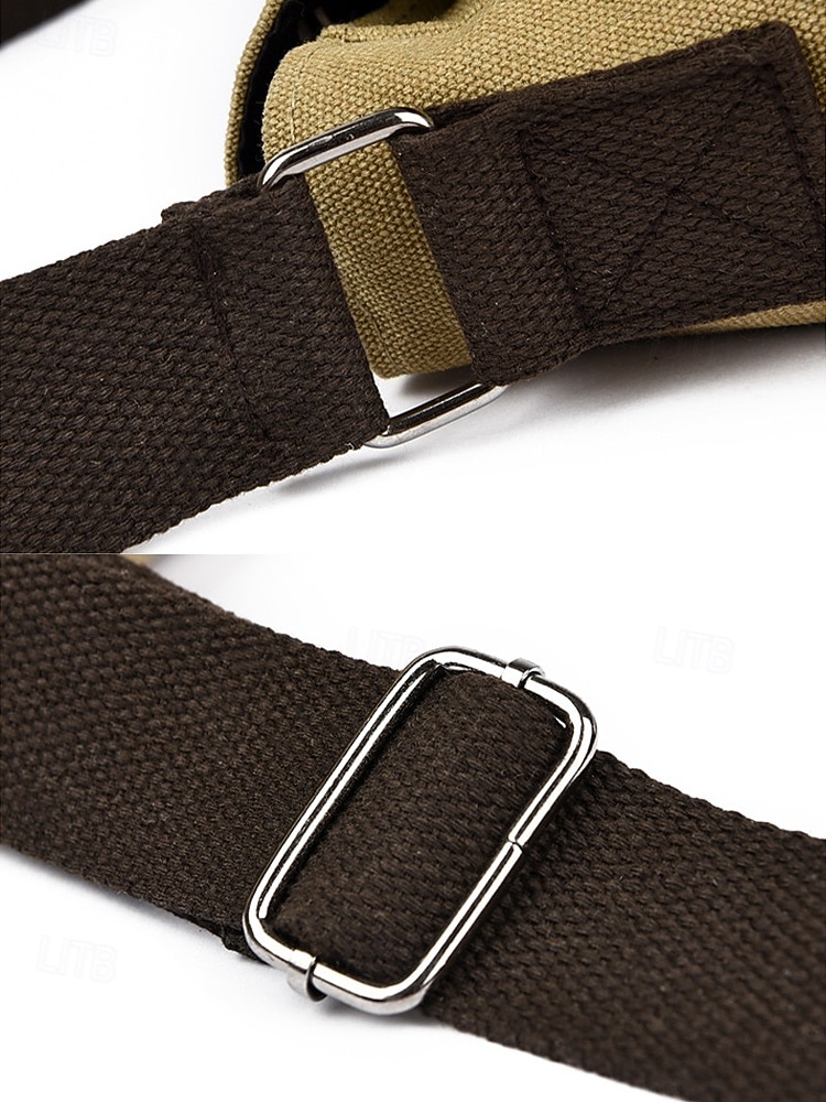 Ανδρική τσάντα ώμου από καμβά, πολύχρωμη τσάντα ώμου μεγάλης χωρητικότητας με χιαστί ώμο, casual vintage τσάντα εργασίας για φορητό υπολογιστή για καθημερινές μετακινήσεις, υπαίθριες δραστηριότητες και χρήση γραφείου 2026 - $29.99 –P10