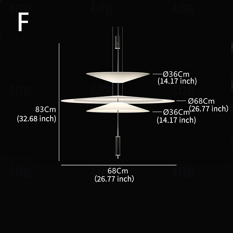 2 światła 50 cm Pojedynczy projekt Lampy widzące Szkło Akryl Wielowarstwowy Galwanizowany Malowane wykończenia Nowoczesny Styl skandynawski 85-265V 2026 - $279.99 –P15