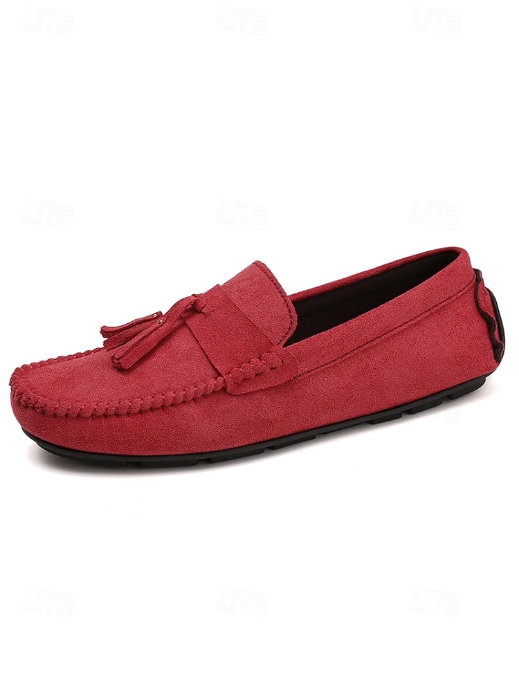 Mocassins rouges pour homme en similicuir, décontractés et confortables, parfaits pour les soirées en station balnéaire et les dîners en plein air. de 2026 ? $42.99 –P6