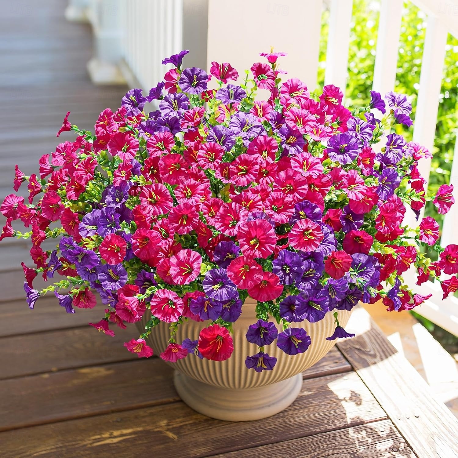 12 Bundles Artificial Flowers Morning Glory for Outdoors Fake Plants Outside Decoration, Silk Colorful Flower with Eucalyptus UV Resistant Realistic Faux Flowers for Planter Porch Patio Yard Garden 2026 - $22.99 –P1