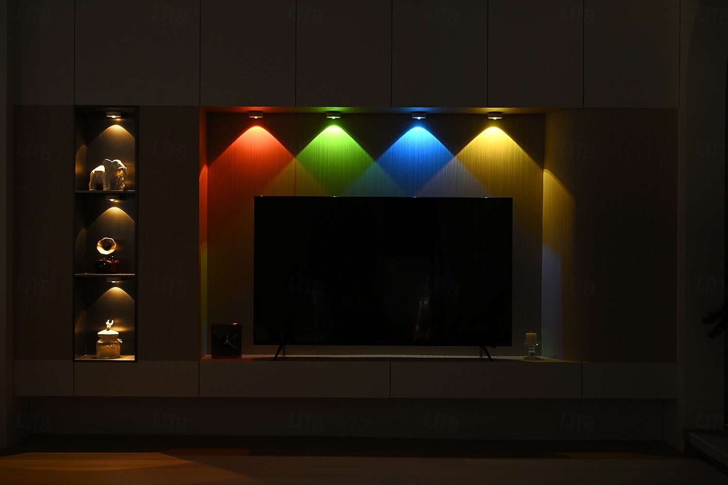 3 db újratölthető LED szekrényvilágítás, mágneses, vezeték nélküli RGB korongvilágítás távirányítóval, gardrób, borszekrény, szekrény alatti világítás, kábelezést nem igényel, USB-n újratölthető 2026 - $43.99 –P1