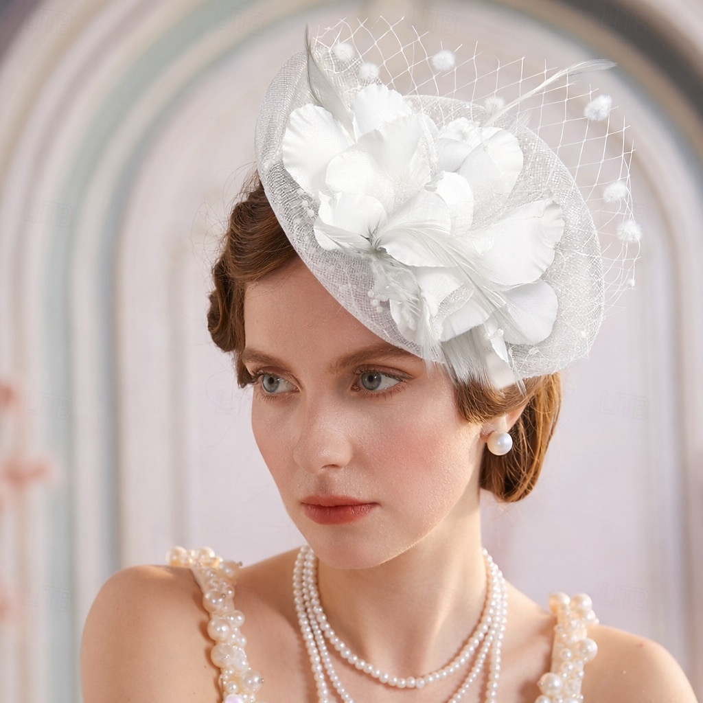 Derby Fascinator Gentlewoman Floral Fancy Dress Unisex Masquerade Tea Party Ascot Horse Racing Festival Adults' Headpiece 2026 - $27.99 –P9