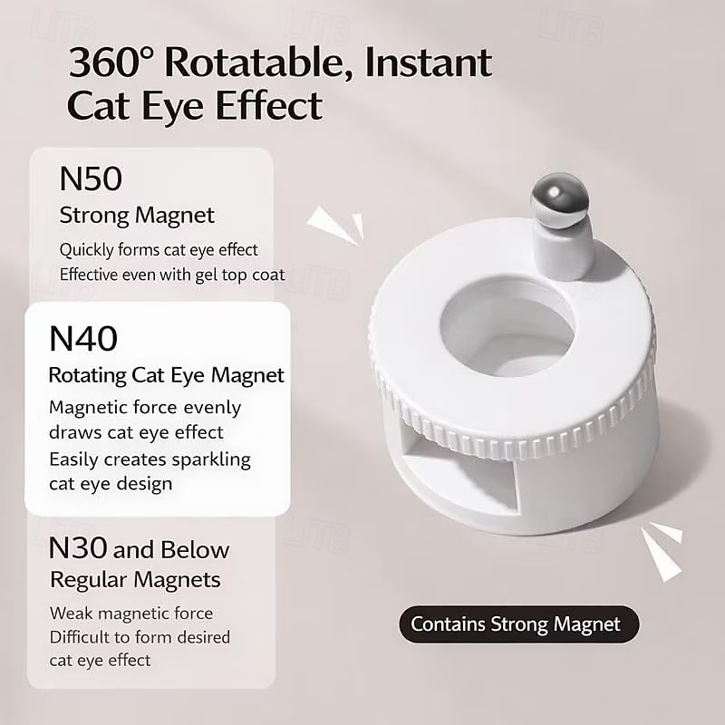 Magnet rotativ tip ochi de pisică, unealtă de unghii ușor de utilizat pentru începători, cu forță magnetică uniformă și absorbție excelentă a luminii, poate crea cu ușurință un efect lucios de ochi de 2026 - $9.99 –P9