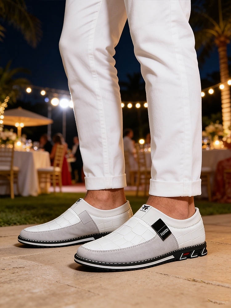 Ανδρικά casual μοκασίνια από τεχνητό δέρμα, άνετα και μοντέρνα, ιδανικά για βραδιές σε θέρετρα και ημιεπίσημες εκδηλώσεις 2026 - $46.99 –P1
