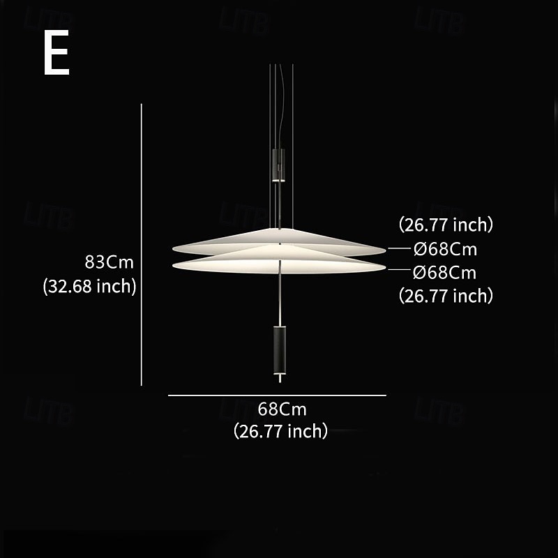 2 światła 50 cm Pojedynczy projekt Lampy widzące Szkło Akryl Wielowarstwowy Galwanizowany Malowane wykończenia Nowoczesny Styl skandynawski 85-265V 2026 - $279.99 –P9