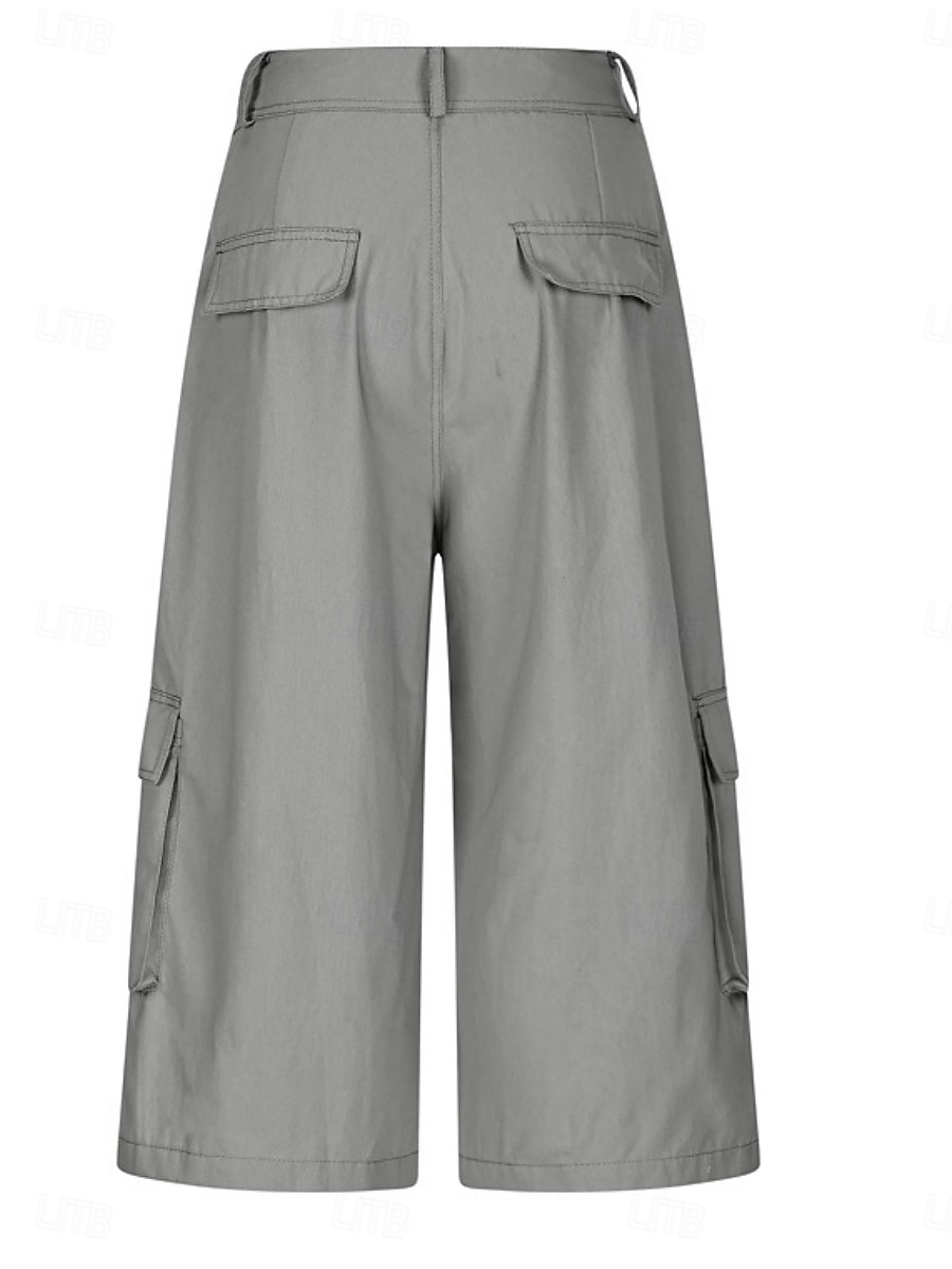 Femmes Bermuda Shorts Capri Pantalon capri Shorts cargo Mode Streetwear Basique Longueur mollet Taille haute Uni Multi-poches Respirabilité Confortable Non Elastique Quotidien Vacances Rue Rouge de 2026 ? $35.99 –P4