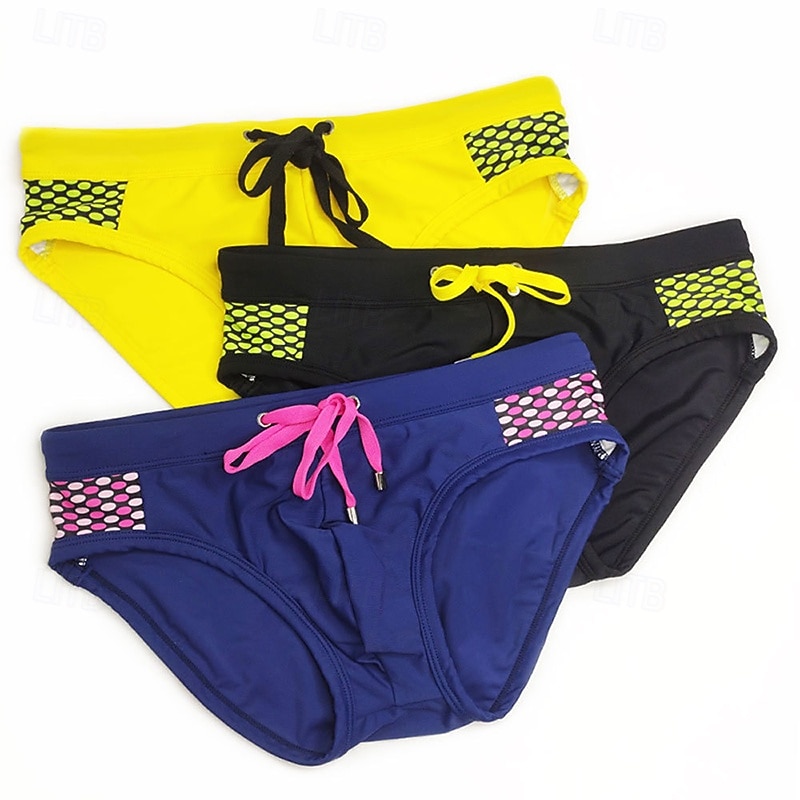 Herren Badeshorts Badehose Badehosen Patchwork Punkt Kordelzug Schnelltrocknend Elastisch Atmungsaktiv Unterteile Surfen Wassersport Schwimmen Sommer 2026 - $13.99 –P10