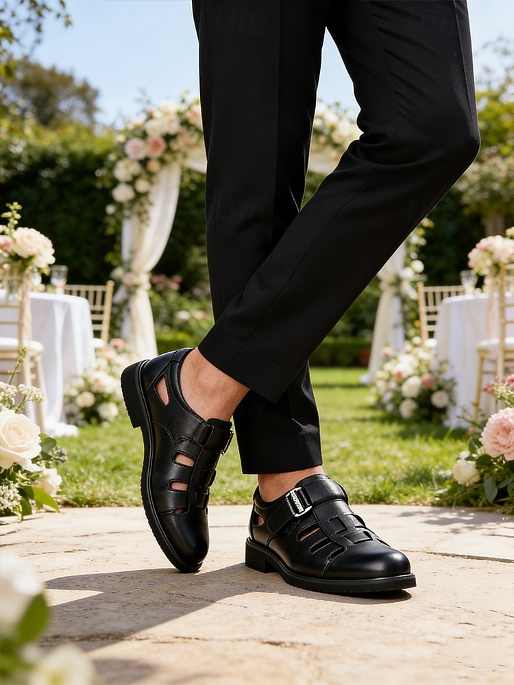 Men's Wedding Shoes, Classic Black Faux Leather Comfortable Fit, Perfect for Groom and Wedding Ceremonies 2026 - $46.99 –P3