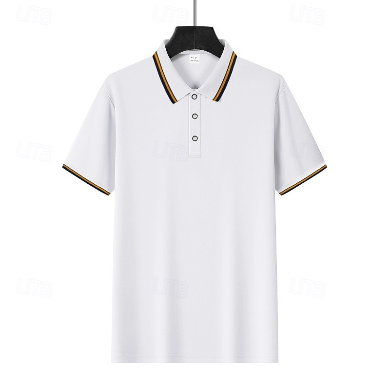 Hombre Camiseta de golf Camisetas polo piqué Casual Negocio Cuello polo acanalado Manga Corta Moda Básico Color sólido Plano Botones Verano Primavera Primavera & Otoño Ajuste regular Azul cielo 2026 - $11.99 –P1