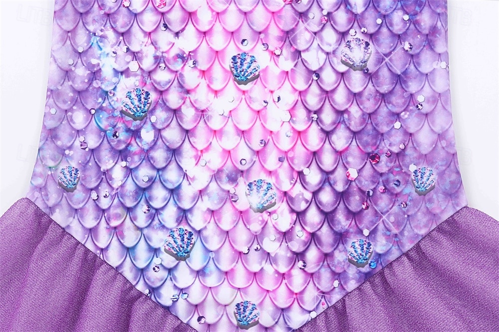 Sirena Principessa Sirena Vestito Costume per festa a tema Cosplay for Ragazze Bambini Carnevale Mascherata Feste Ferie del 2026 a $23.99 –P6