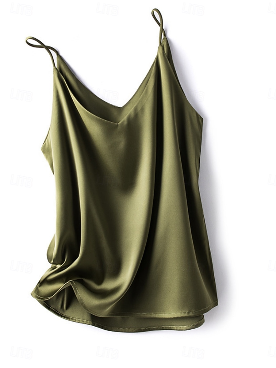 Damen Bluse Camisole-Tanktop Rückenfrei Einfach Stilvoll Ärmellos Träger Normale Oberteile Ferien Ausgehen Blau Koralle Rot Hellgrün Marineblau Sommer Frühling 2026 - $13.49 –P4