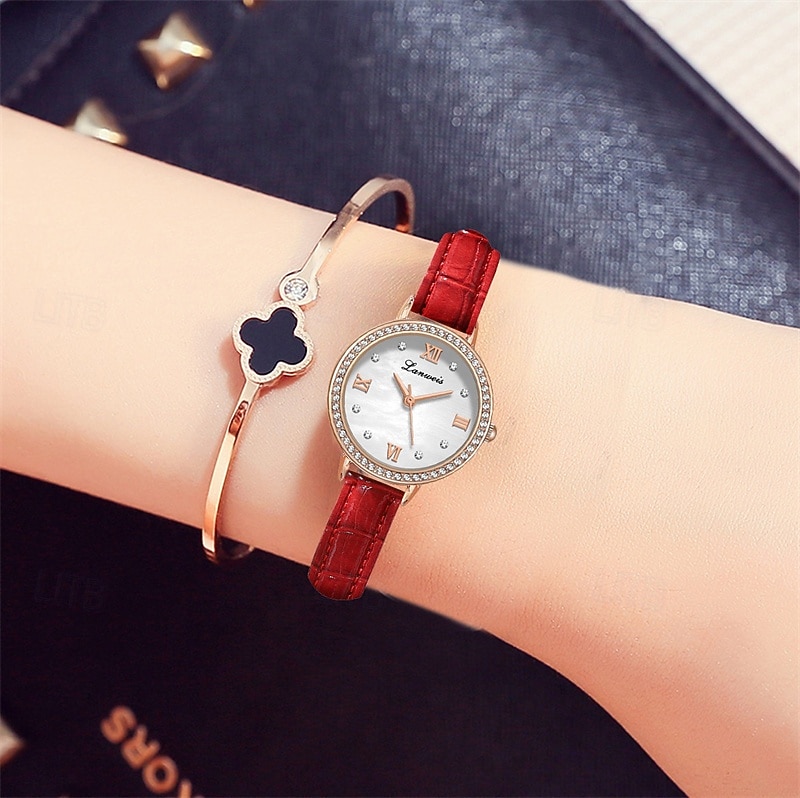 Muttertagsgeschenk 1 originale Business-Stil Perlmutt-Muster-Uhr modische Damen-Uhr Ipx7 wasserdicht Freizeit Sport Quarz-Armbanduhr für Frauen Box 2026 - $17.99 –P7