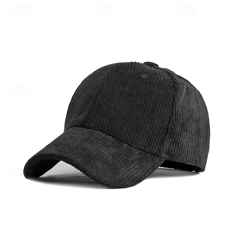 Unisexe Casquette de baseball Noir Jaune Velours côtelé Bandes Pur Chaud ancien Occasionnel Occasionnel Quotidien Vêtements de rue Couleur Unie Protection solaire de 2026 ? $9.49 –P7