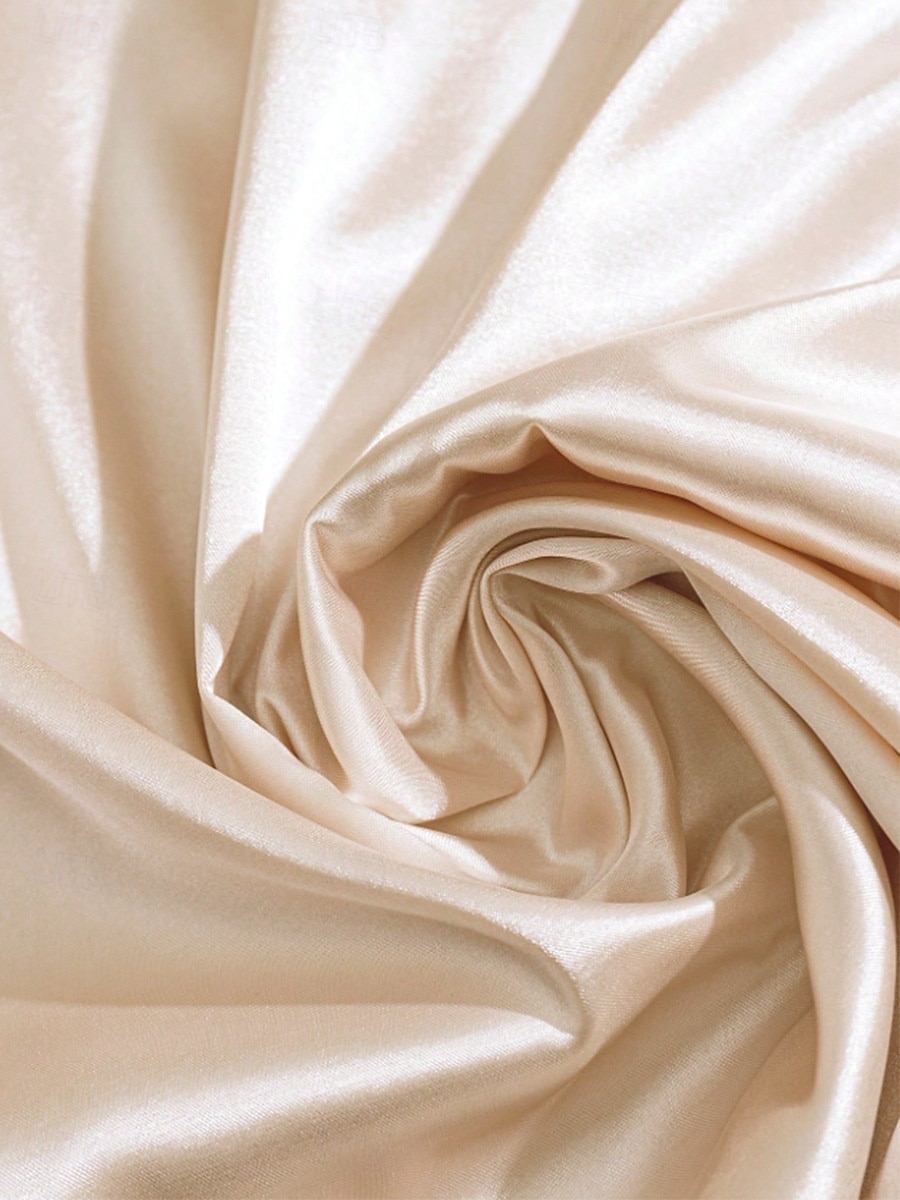 Dam Satinkjolar Mode Blank Maxi Hög midja Kjolar Slät Microelastisk Fest Cocktailfest Aprikos Vår Polyester 2026 - $31.99 –P7