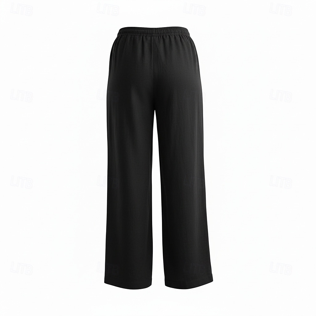 női bő szárú vászon culotte középderekú, teljes hosszúságú, húzózsinóros, zsebes, vakációs bordó, mélyzöld 2026 - $49.99 –P18