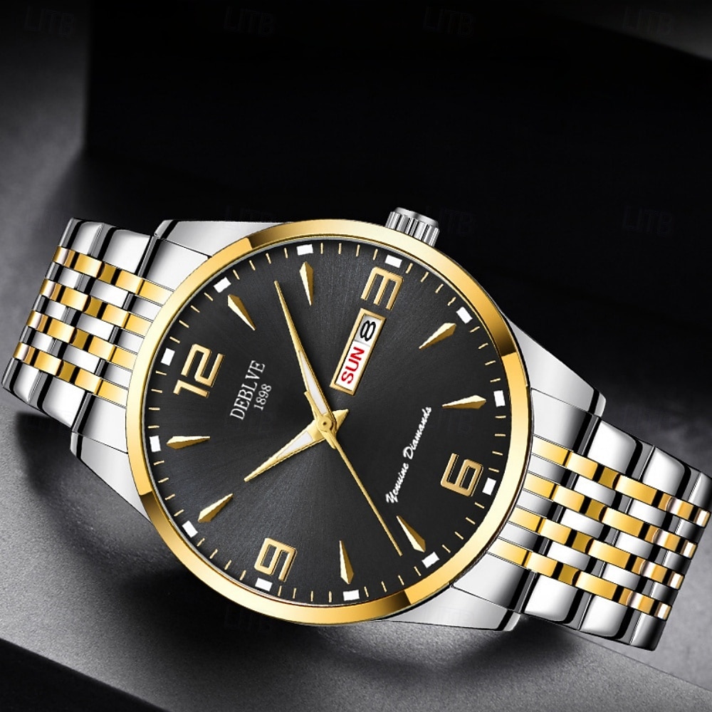 ساعات رجالية، ساعات رجالية فاخرة وجذابة مزودة بوظائف التاريخ والتقويم، وشاشة مضيئة، ساعات رجالية أنيقة وعصرية، أفضل إكسسوارات الرجال، والخيار الأمثل للهدايا 2026 - $21.99 –P1