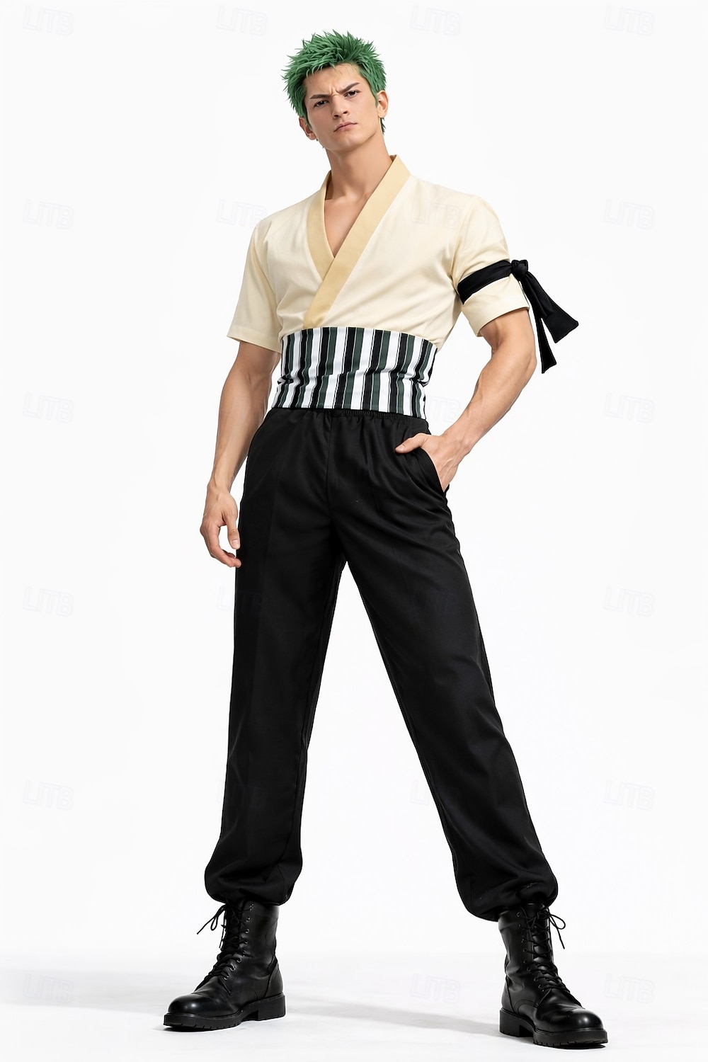 Ocean Adventurer Pirat Słomkowy Kapelusz Szermierz w stylu trzech mieczy Kostium Cosplay Stroje Anime Cosplay for Męskie Dla dorosłych Halloween Karnawał Impreza Spektakl 2026 - $45.99 –P6