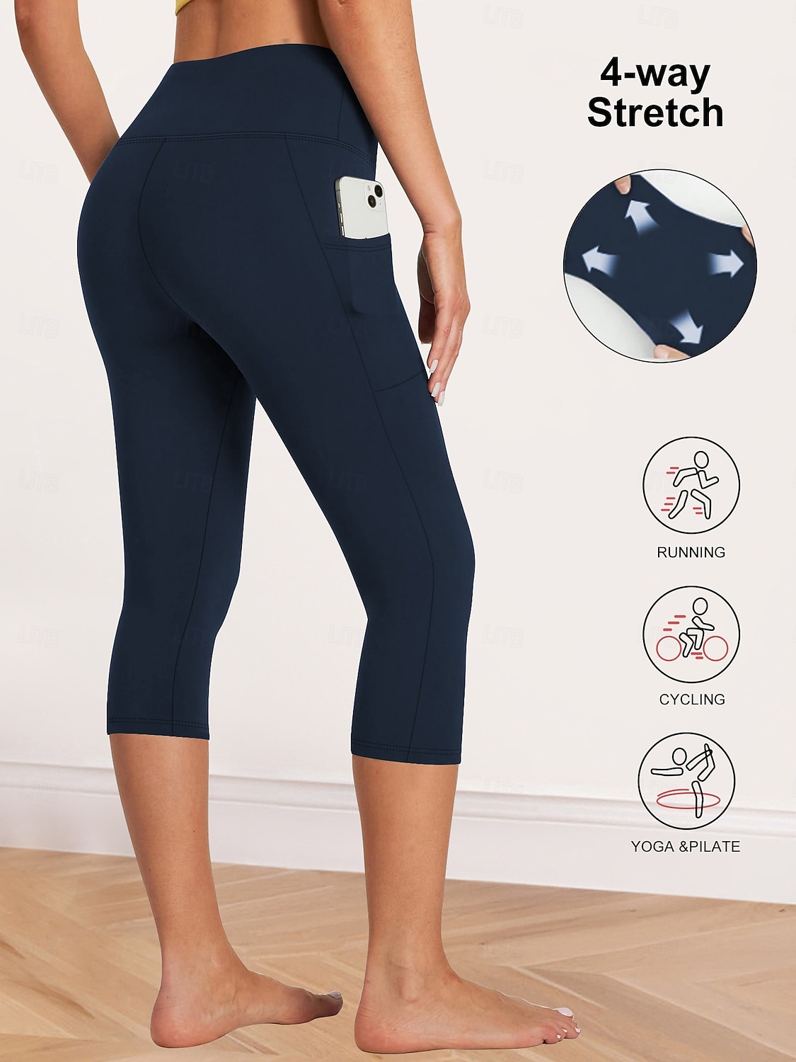 Damen Leggings Urlaub Mode Streetwear Wadenlang Hohe Taille Einfach Elastischer Bund Bequem Komfort Weich Hohe Elastizität Innen Yoga Dunkelgrau Wein Marinenblau Schwarz Frühling Herbst Lässiger 2026 - $16.99 –P15