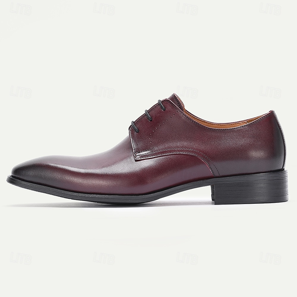 męskie skórzane buty wizytowe, eleganckie i wypolerowane na wesela i do biura 2026 - $94.99 –P2